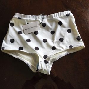 SOLID STRIPED BIKINI BOTTOM S